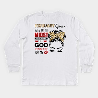 February Queen Even In The Midst Of The Storm Kids Long Sleeve T-Shirt